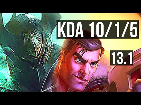 MORDEKAISER vs JAYCE (TOP) | 10/1/5, 7 solo kills, 300+ games, Dominating | KR Diamond | 13.1