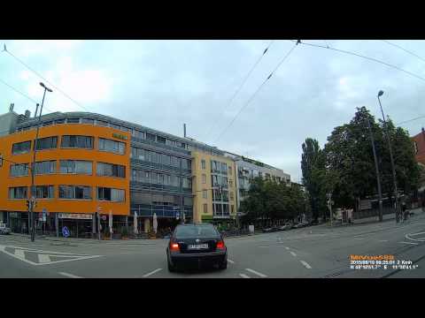 D: München. Fahrt von Moosach zur A 99. August 2015