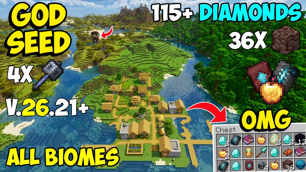 Bedrock all biomes sulfur caves god seed -5358713713839663905 by Lunry