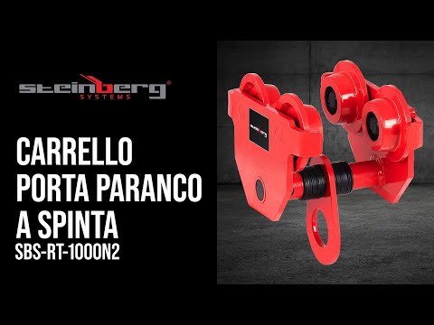 Video - Carrello porta paranco a spinta - 1.000 kg - 65-110 mm