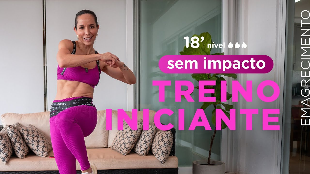 18 minutos para perder barriga em casa - tudo em pé - iniciantes sem impacto  - Carol Borba