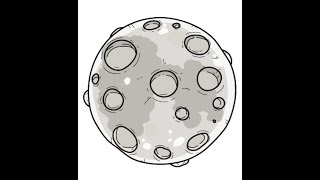 How to Draw the Moon | Easy Step-by-Step Space Drawing for Kids