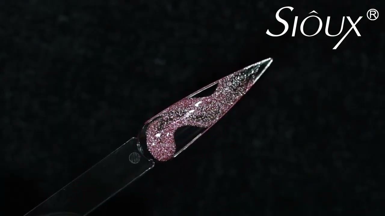 Sioux Reflective Glitter Gel Polish Set – Flash Effect Nail Gel for UV/LED