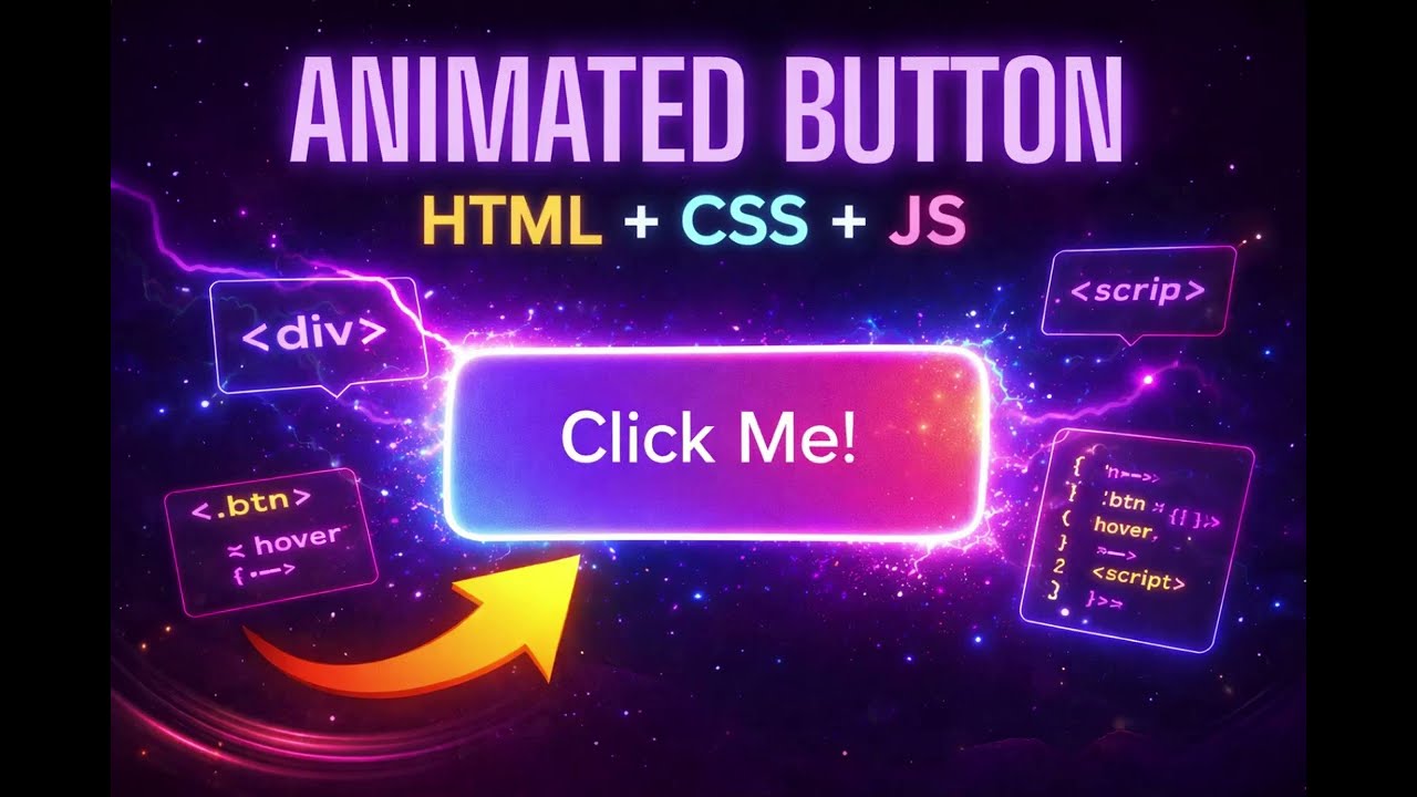 Create Stunning Animated Button using HTML CSS JS 🔥 #coding #html #css #javascript 