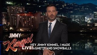 Hey Jimmy Kimmel, I Made Spaghetti and Snowballs