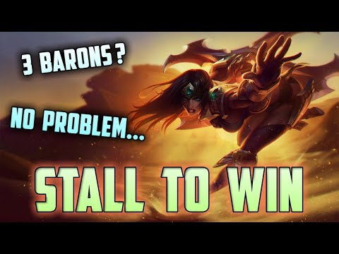 How to Stall and Defend against 3 Barons? Sivir.