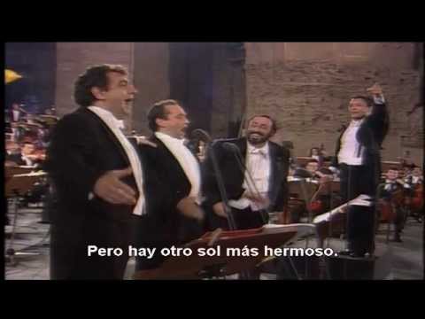 Los tres tenores, O´sole mio y Nessun dorma Subtitulado al español