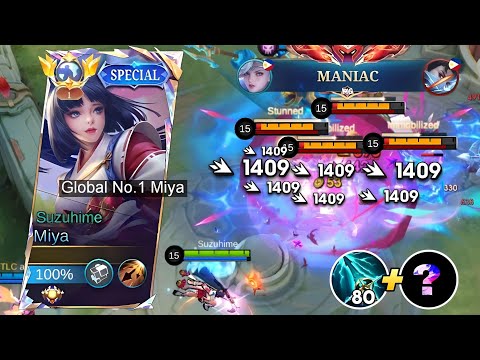 GLOBAL 1 MIYA TRICK FOR SOLO RANK AUTO WINSTREAK!🔥 (Best Build and Emblem 2026) - MLBB
