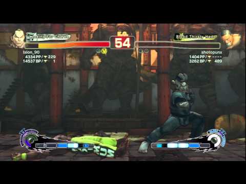 Ixion_90 (Dan) Vs shotopunx (Dee Jay) SSF4 AE Ranked Matches - PSN
