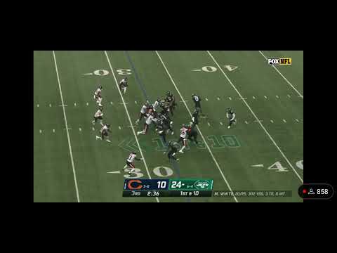 Bear's defense can't tackle and Jets score Another Touchdown!!