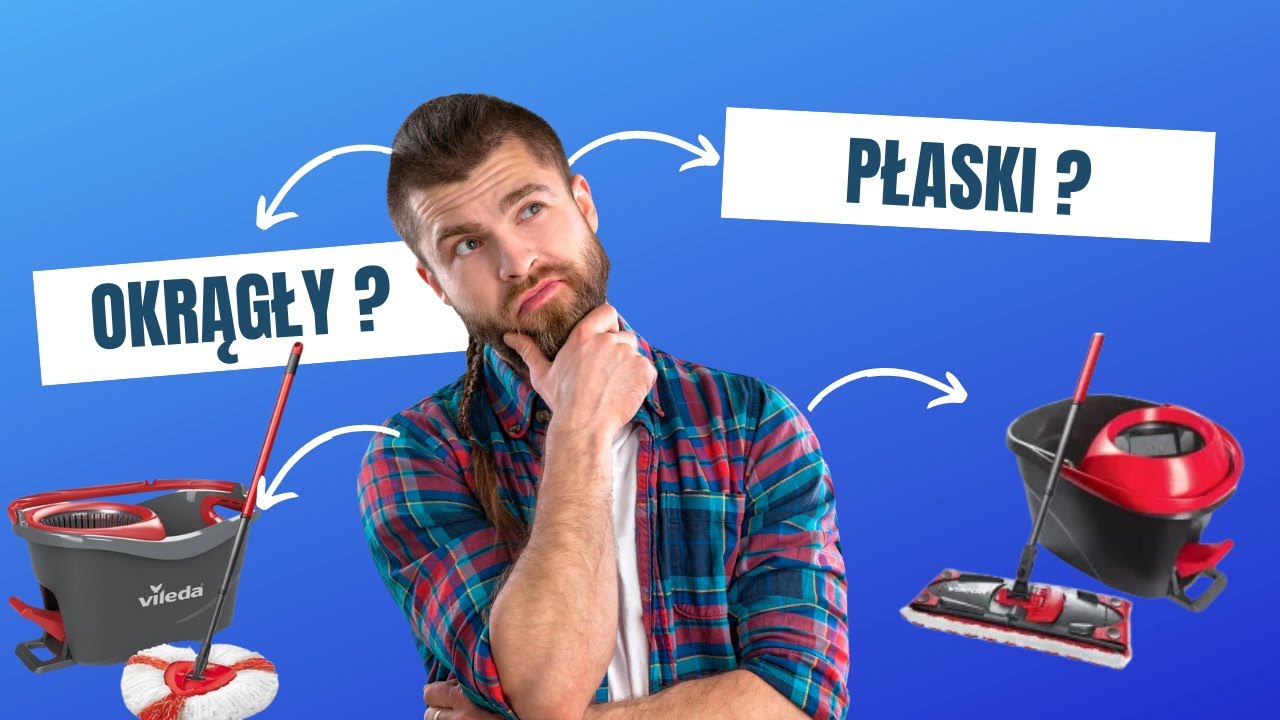 MOPY OBROTOWE VILEDA TURBO i VILEDA ULTRAMAT TURBO ULTRAMAX XL - mop płaski i okrągły - porównanie