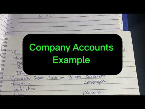 Company accounts Issue of shares