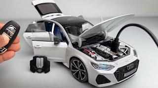1/18 Audi RS7 Sportback Diecast Car Model With key remote Sound light full unboxing and review