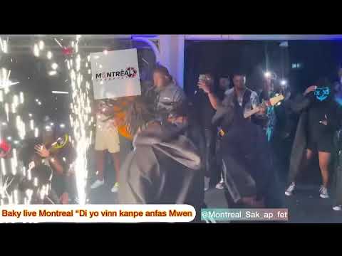 Baky popilè live performance 2022 Montreal Canada “si yo vle “ ft Trouble Boy & Steve J