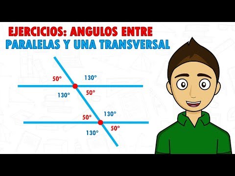 ANGLES BETWEEN PARALLEL LINES AND A TRANSVERSE (EXERCISES) Super easy - For beginners