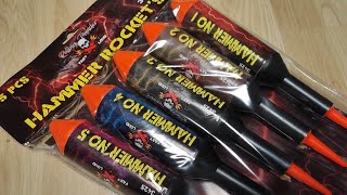 Hammer Rockets- Pyrostar/Broekhoff Vuurwerk 45g F2 Raketen / Rolling Thunder Fast&Loud
