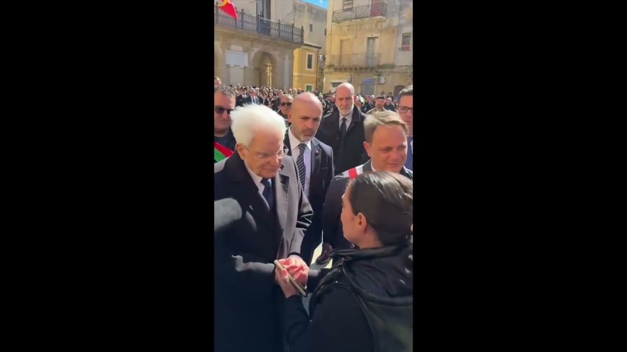 IL PRESIDENTE MATTARELLA VISITA NISCEMI, SORVOLO SULLA FRANA E INCONTRO CON LE ISTITUZIONI LOCALI