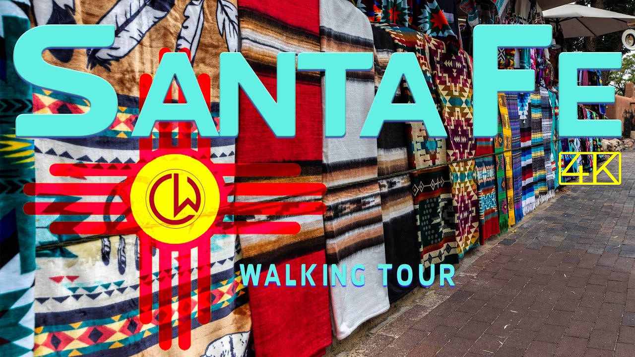 Immersive street-level walking tour through Santa Fe, NM, United States, showcasing authentic urban landscapes, local architecture, and the vibrant atmosphere of the city's neighborhoods