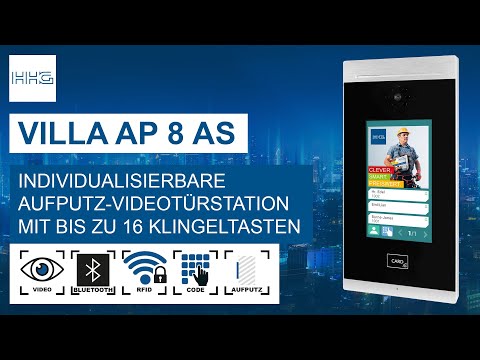 Produktvorstellung Video-Türsprechanlage VILLA AP 8 AS - für bis zu 16 Klingeltasten. HHG GmbH