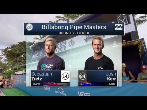 Sebastian Zietz vs. Josh Kerr -Round Three, Heat 8 - 2016 Billabong Pipe Masters