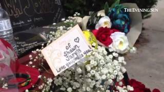 Memorial in Center Square for Shawn Jarvis, killed Friday night in Hanover