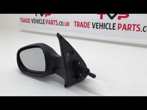 Fits Nissan Micra 2003-2010 Door Wing Mirror Manual Cable Black Passenger Side video
