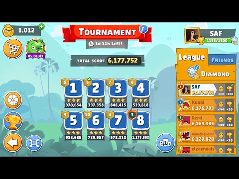 Angry Birds Friends. Tournament (02.08.2021). All levels 3 stars. Passage from Sergey Fetisov