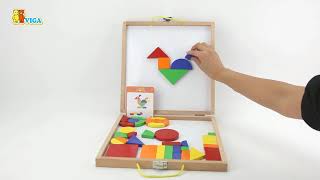 Medinė magnetinė dėlionė žaidimas vaikams | Viga 059687