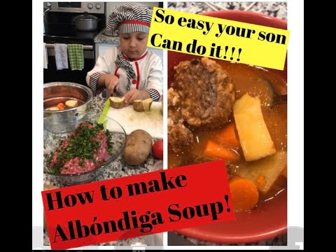 How to make Albóndigas- So Easy Your son can make it!!!!