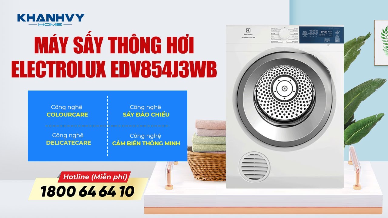 Máy sấy thông hơi Electrolux EDV854J3WB 8.5kg