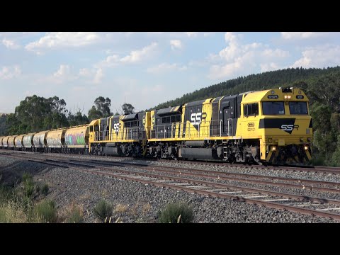 4K Awesome Locomotive Lash Ups! Brilliant Sound! - SSR Grain Trains Australia
