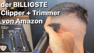 ich teste die BILLIGSTE Haarschneidemaschine von AMAZON ( CLIPPER + TRIMMER. Unboxing und Test!