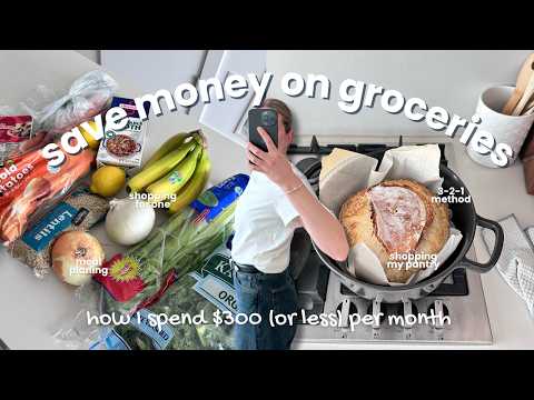 How I Grocery Shop on $300/Month + Weekly Meal Plan | Shopping for One