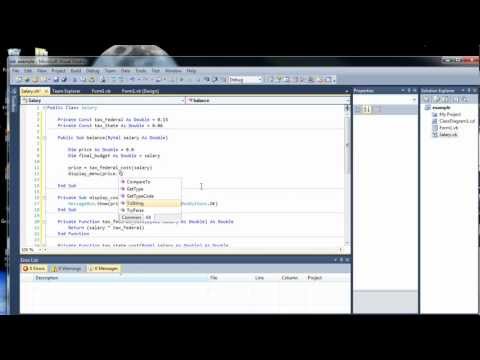 Visual Basic Tutorial 20 Classes