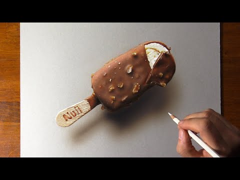 3d painting chocolate icecream by marcello barenghi