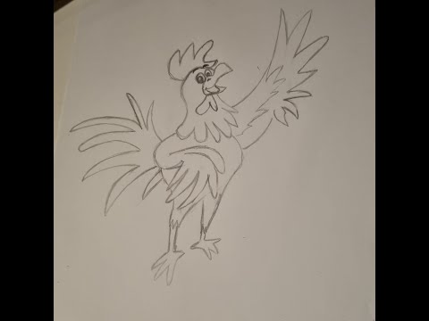 Drawing - Hahn - Im Wald der Wölfe