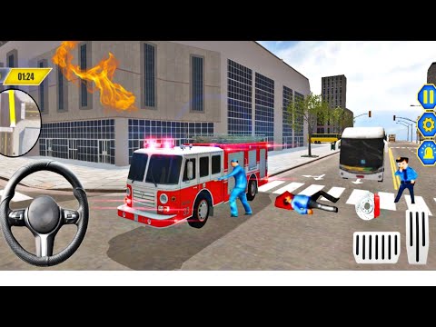 Rescue Fire Truck Simulator 3D - Emergency Firefighter Rescue Game - Android Gameplay #41
