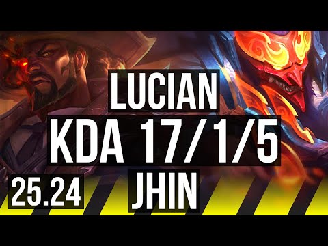 LUCIAN & Nami vs JHIN & Lux (ADC) | 17/1/5 | KR Master | 25.24