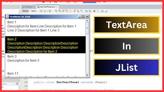 Download the video "Java Tutorial: How to Add JTextArea inside JList In Java Netbeans  [WITH SOURCE CODE]"