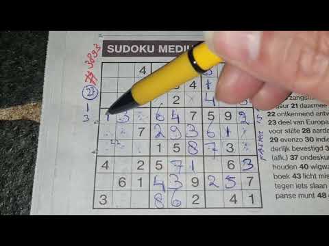 (#3893) Full Lockdown,  day no. 010 ! Medium Sudoku puzzle 12-28-2021