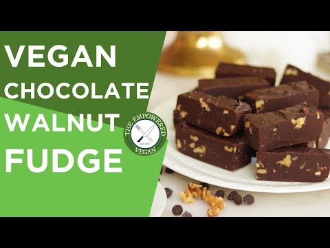 Vegan Chocolate Walnut Fudge
