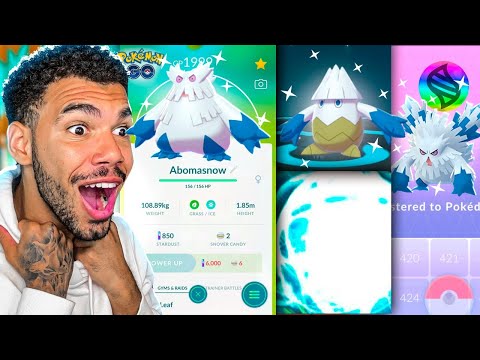 TODOS OS SHINIES COM A MEGA ABOMASNOW - POKEMON GO | Cris |