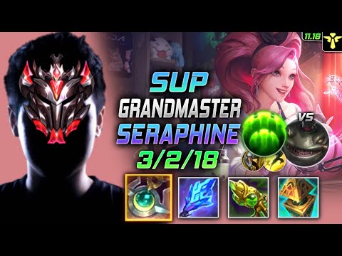 GrandMaster Seraphine Support vs Tahm Kench - 천상계 장인 서폿 세라핀 템트리 룬 월석 수호자 セラフィーン - LOL KR 11.16