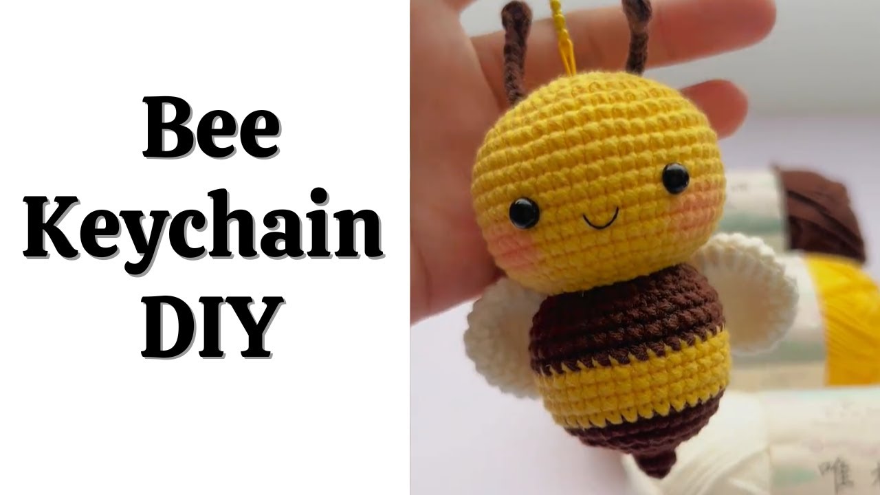How to Crochet a Bee Keychain | Cute DIY Amigurumi Tutorial