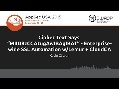 Image thumbnail for talk Enterprise-wide SSL Automation w/Lemur + CloudCA