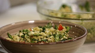 Կուսկուսով Սպանախով և Կաղամբով Աղցան - Kuskusov Spanakhov & Kaghambov Aghtsan (Couscous Spinach and Kale Salad)