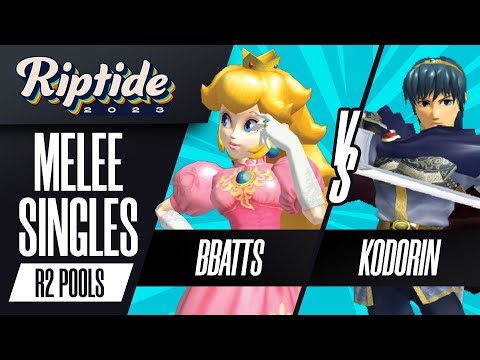 Bbatts (Peach) vs KoDoRiN (Marth) - Melee Singles Round 2 Pools - Riptide 2023