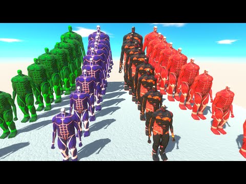 Venom Colossal vs Ice Colossal vs Hulk Colossal vs Colossal Titan - Animal Revolt Battle Simulator