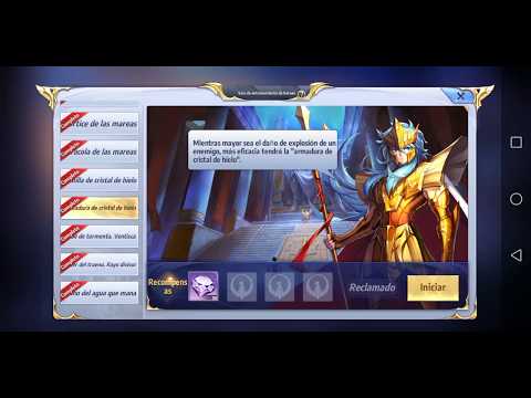 Sala de Entrenamiento de Héroes Poseidón armadura de cristal de hielo