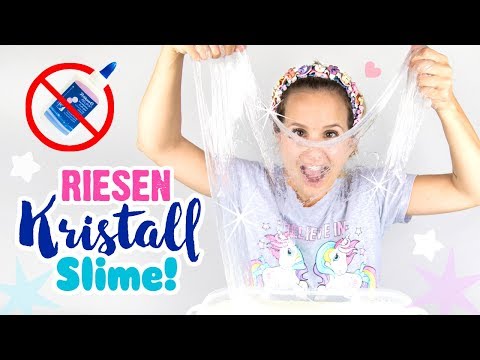 RIESEN Kristall Slime OHNE KLEBER 😱!! DIY Schleim selber machen 200 Gesichtsmasken ❤ Deutsch DIY Video